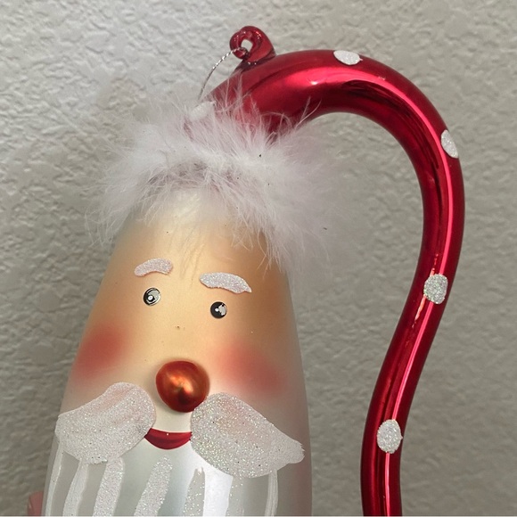 Vintage 11” Large Handblown Fur Hat Santa Christmas Holiday Ornament - Picture 5 of 16